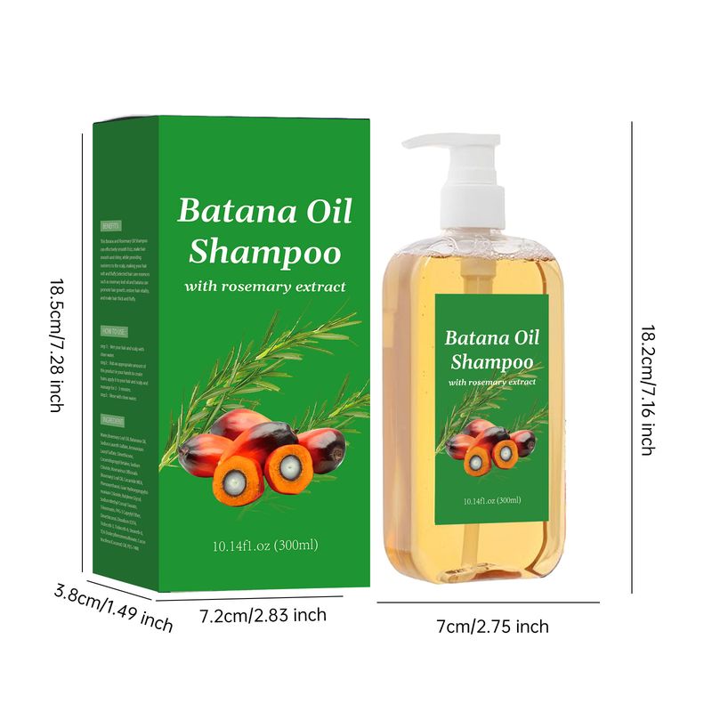 Shampoo idratante riparatore nutriente Batana senza etichetta, secco, crespo, liscio, lucido, controllo del sebo, 300 ml_voghion.com