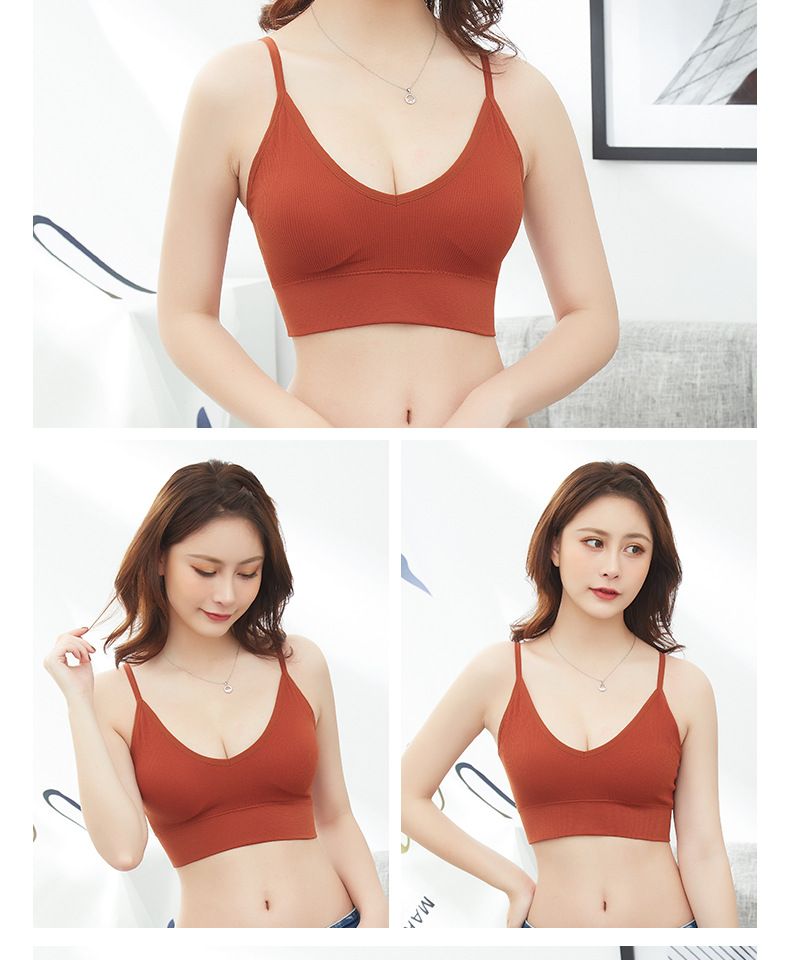 Women's Intimates Big U Sports Bottom Beautiful Back Sling Inner Wear With Chest Pads To Wrap The Chest To Prevent Exposure Tube Top Underwear_voghion.com