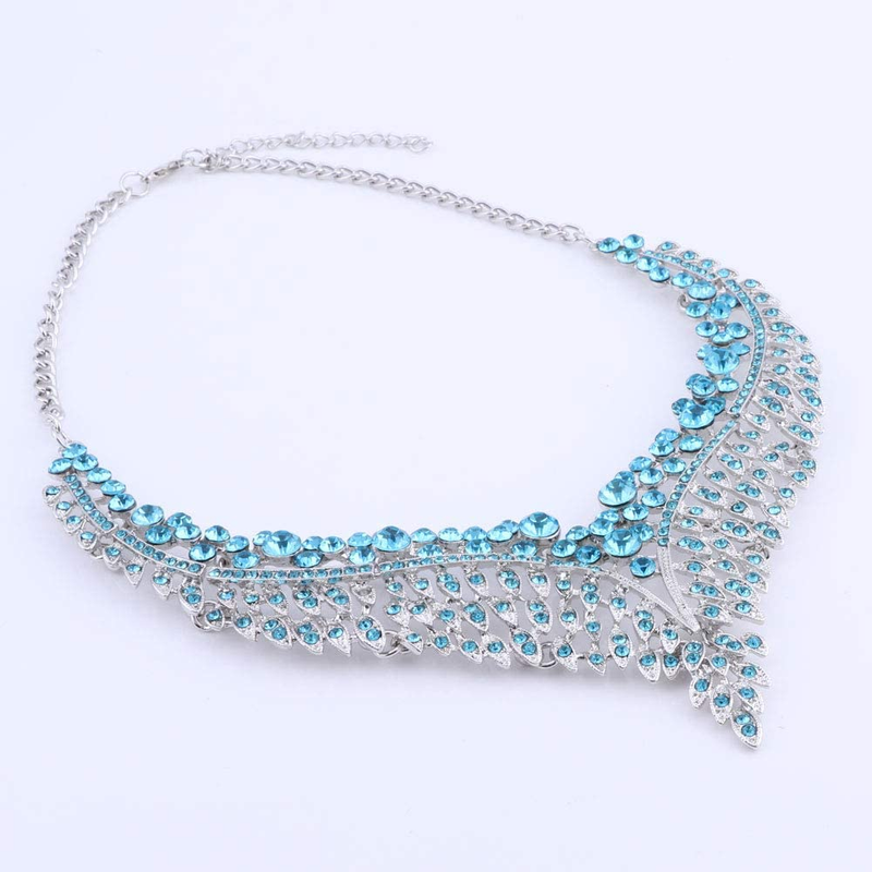 Set di gioielli da donna con strass da sposa in cristallo con strass_voghion.com