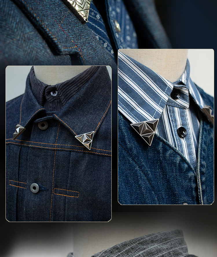 Medieval Pin Metal Brooch Men's, Retro Suit Accessories Collar Corner Clip, Collar Button Shirt Neckline Accessories_voghion.com