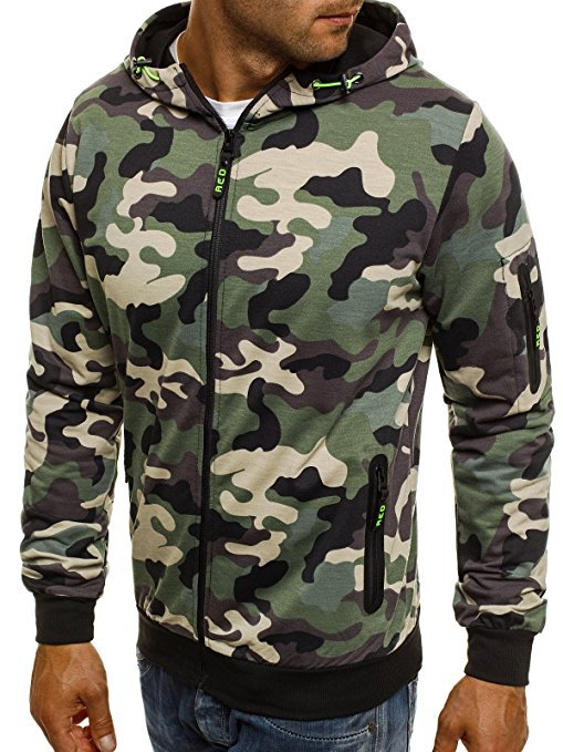 Herrenbekleidung Camouflage Pullover Strickjacke Kapuzenjacke 2_voghion.com