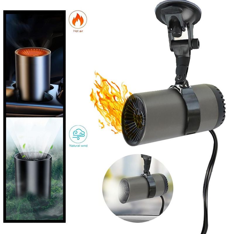 12V Car Heater 150W Cup Shape Heater Fast Heating Fan Portable Adjustable Windshield Defogging Defroster For Car Accessories_voghion.com