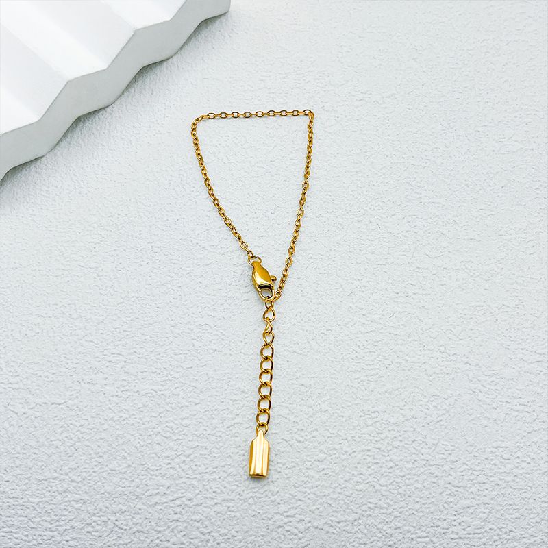 Casual Simple Style Classic Style Solid Color 304 Stainless Steel 14K Gold Plated Bracelets In Bulk_voghion.com