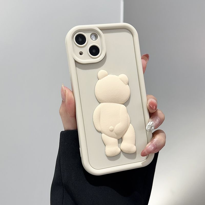 A15 A35 A55 Séiss 3D Bär Cartoon Silikonhülle fir Samsung Galaxy S24 Ultra S21 S22 S23 Fe Plus A14 A13 A34 A54 A53 mëll_voghion.com