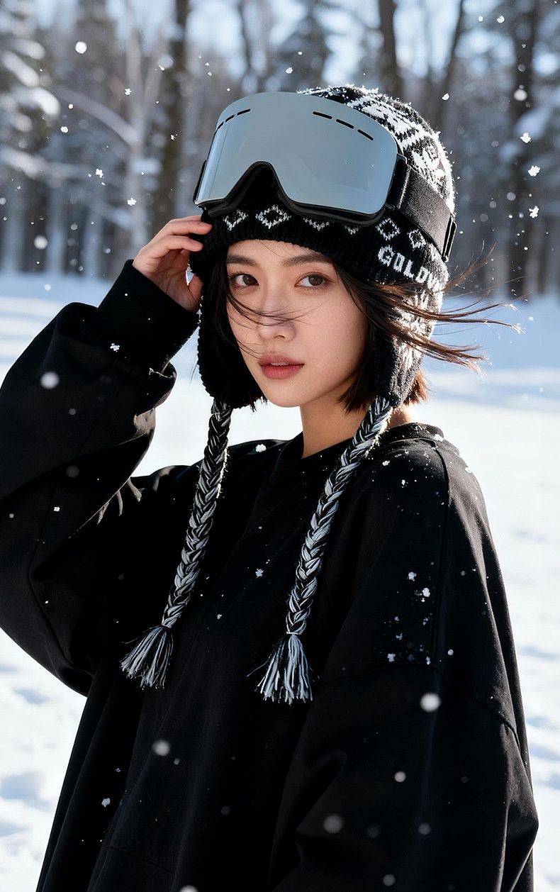 001 Golejue Nuovo cappello da sci lavorato a maglia per arrampicata all'aperto, ciclismo, escursionismo, antivento, caldo, freddo, foderato in pile, protezione per le orecchie spessa_voghion.com