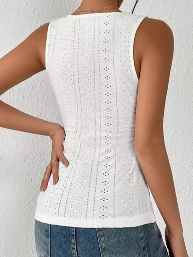 Gilet da donna alla moda, sexy, sottile, tinta unita, con scollo a V sul retro_voghion.com
