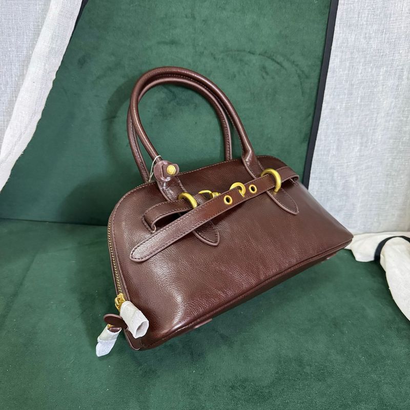 Oberschicht aus pflanzlich gegerbtem Rindsleder mit Baumpaste, Nische, Frühherbst, High-End-Umhängetasche für Pendler, vielseitige Handtasche_voghion.com