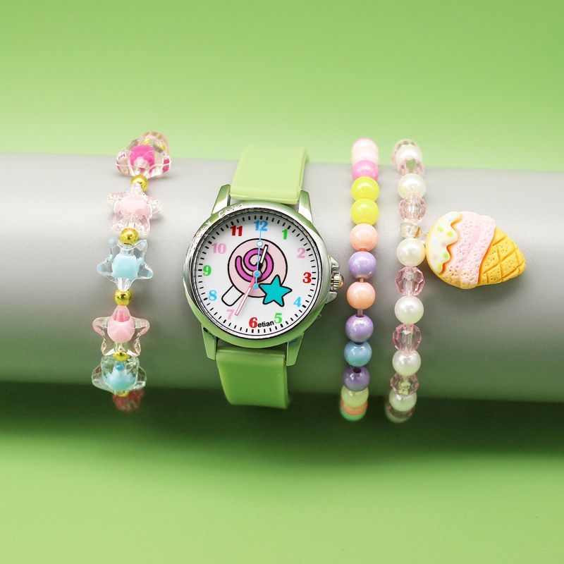 Cartoon children's cute beaded watch cartoon lollipop ice cream cartoon suit_voghion.com