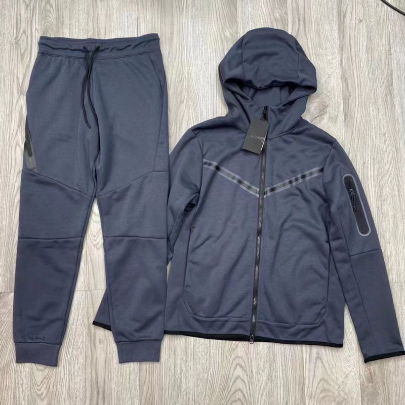 Frühlings- und Herbst-Set aus Kapuzen-Reißverschlusshemd für Herren, neue Sport- und Freizeitkleidung, Jacke und Hose mit kleinem Bein_voghion.com