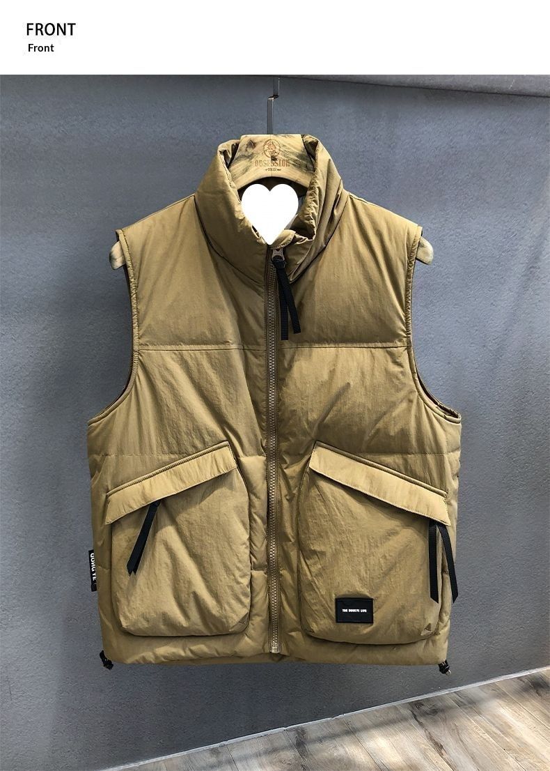 Pulse Premium Card Green White Duck Thickened Trendy Brand Down Winter New Outerwear Warm Vest Men's Clothing_voghion.com