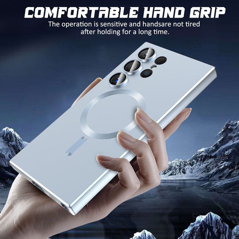 24+ Ultra-Soft Magnetic Shockproof Galaxy S24 Phone Cover with Dedicated Camera Lens Protector - Universal Fit for S24, S24+, and S24 Ultra Models_voghion.com