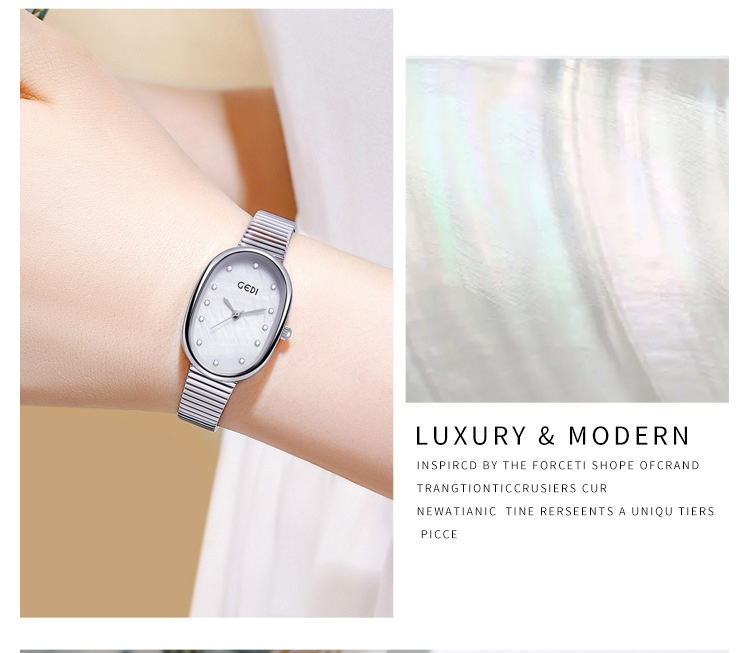 2024 New Fashionable and Minimalist Beimu Face Elliptical Watch for Women, Small and Popular, High End, Light Luxury Alloy Waterproof Women's Watch_voghion.com