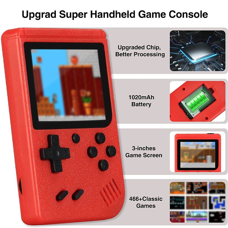 Retro Portable Mini Video Console Built-in 400 Games 3.0 Inch LCD Screen Kids Gift 8-Bit Handheld Game Player AV Output_voghion.com
