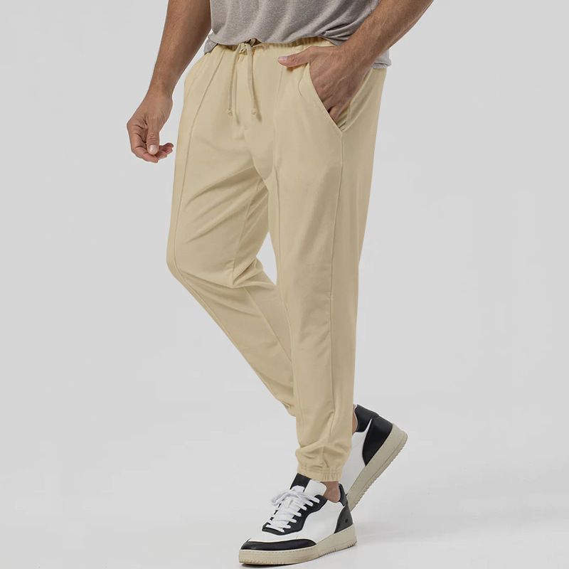 Premium Products New Sports For Autumn And Winter, Men's Solid Color Casual Sanitary Pants, Loose Leg Length Pants_voghion.com