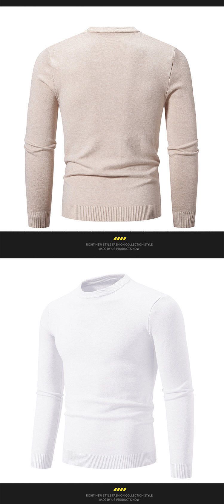 Lässiger Pullover mit Rundhalsausschnitt für Herren_voghion.com