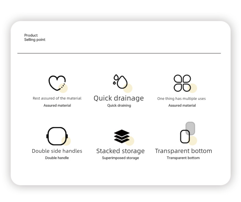 Kitchen Plastic Double Layer Rice Washing Basin Draining Household Living Room Coffee Table Internet Celebrity High-End_voghion.com