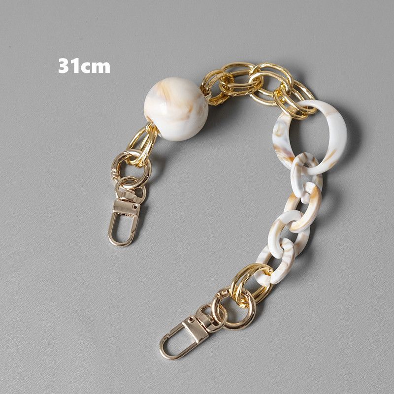 Clear Sweet Baroque Acrylic Resin Vintage Bag Handheld Short Decorative Chain_voghion.com
