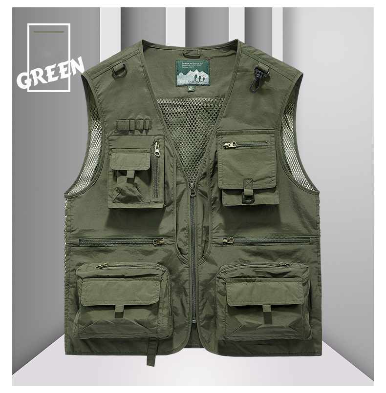 FGKKS Outdoor Leisure Vest For Men, New Breathable Outdoor Sports Coat With Multiple Pockets, High Quality Design, Leisure Vest For Men_voghion.com
