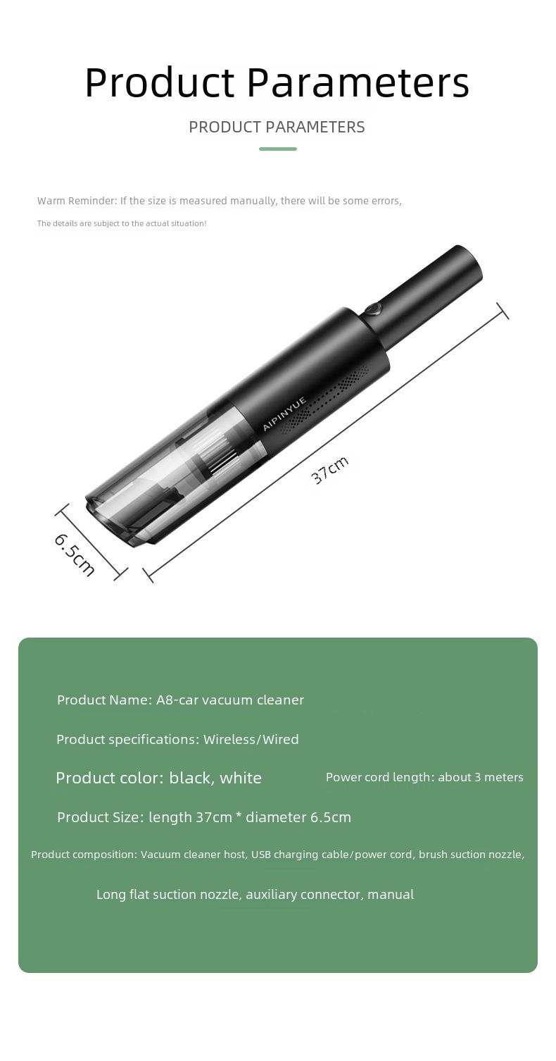 Car Wireless Vacuum Cleaner Car Handheld Portable Vacuum Appliance High Power Mini Small Car Home Dual Use_voghion.com