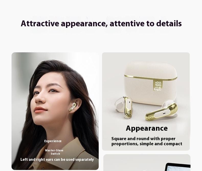S32 Digital Display Wireless Bluetooth In-Ear Earbuds – Noise Cancelling, Comfortable Long Wear, Hi-Fi & Long Battery_voghion.com
