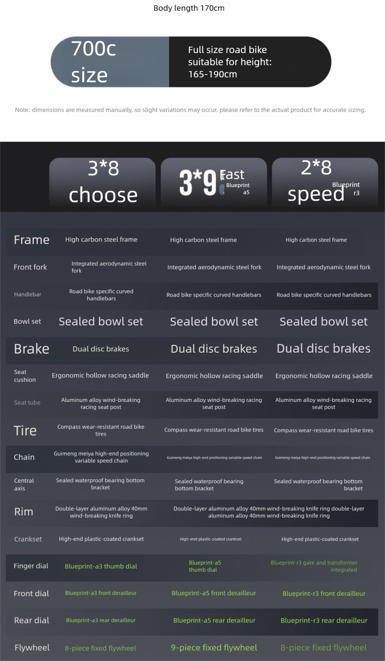 Manubrio integrato ultraleggero a piega rapida per bici da strada a velocità variabile per uomini e donne, bicicletta per adulti, economico, monoblocco_voghion.com