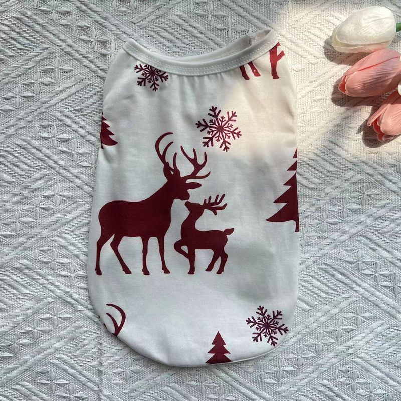 Gilet estivo natalizio per animali domestici, cane, gatto, sottile e traspirante, orsetto Bomei, piccolo cane, vestito per animali domestici_voghion.com