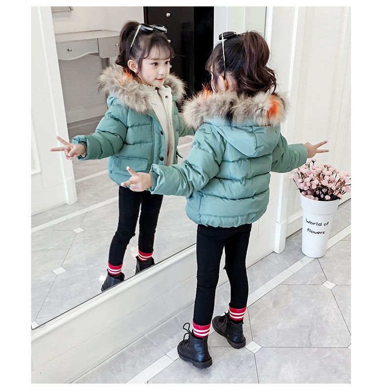 Kids Winter Jacket With Faux Fur Hood - Warm Fleece-Lined Coat For Boys & Girls (80-130cm) - Soft Polyester Outer & Inner - Zipper Closure_voghion.com