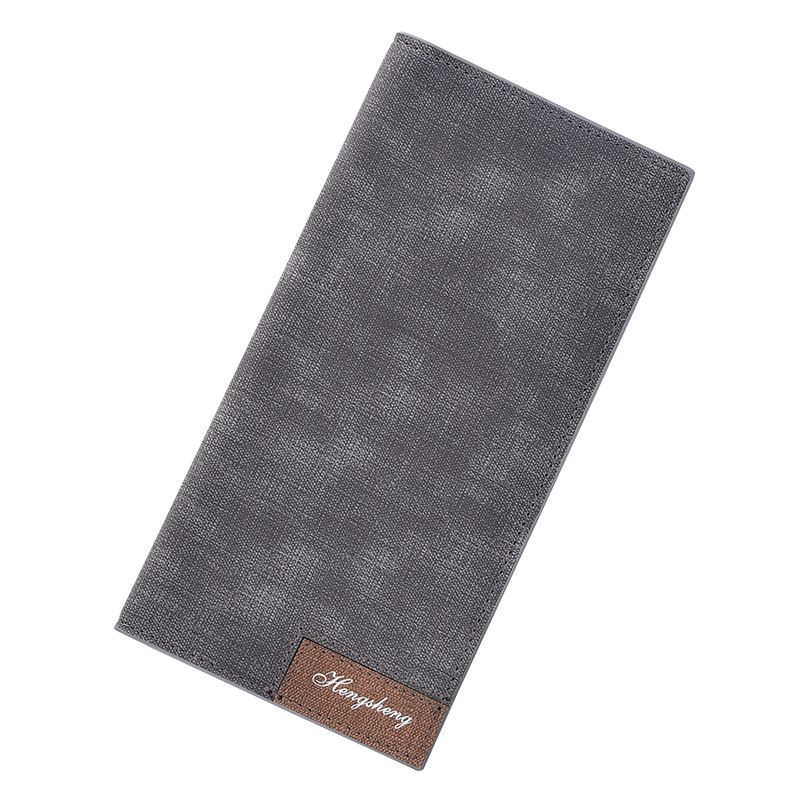 Dunne heren lange trendy merk leren gepersonaliseerde gesp matte portemonnee_voghion.com