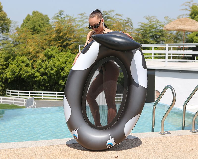Hamaca plegable reclinable Killer Whale con red para adultos, con almohada y fila flotante_voghion.com