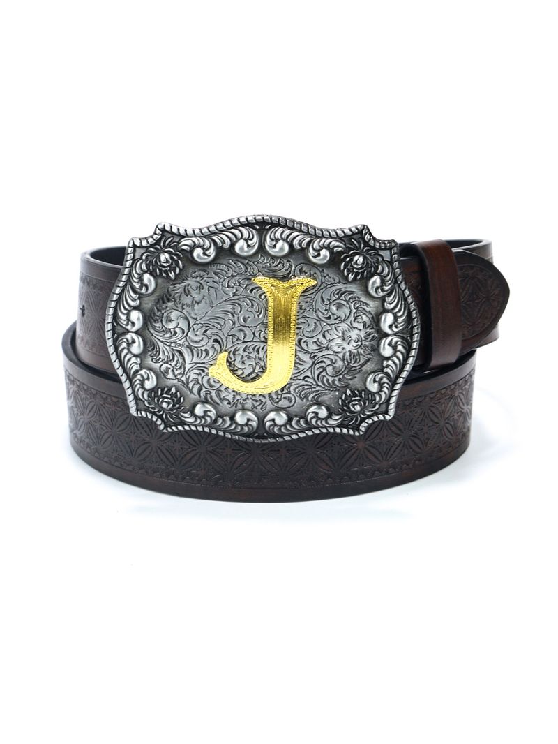 Meeste läänekauboi tähestikuga, suure plaadipandlaga, trendikas noorte retropunk-nahast vöö_voghion.com