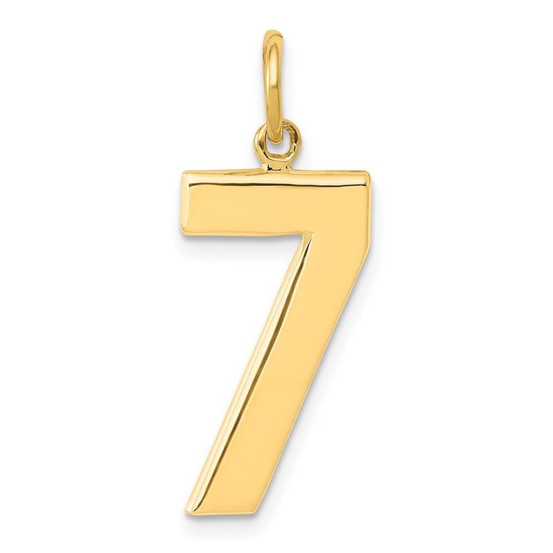 14k Large Polished Number 7 Charm_voghion.com