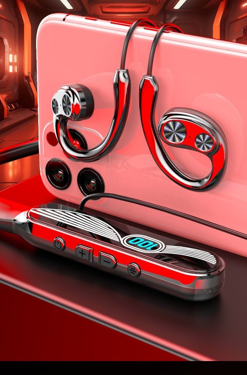 Nuovi auricolari Bluetooth universali con archetto da collo, adatti alle orecchie, lunga durata della batteria, cancellazione del rumore_voghion.com