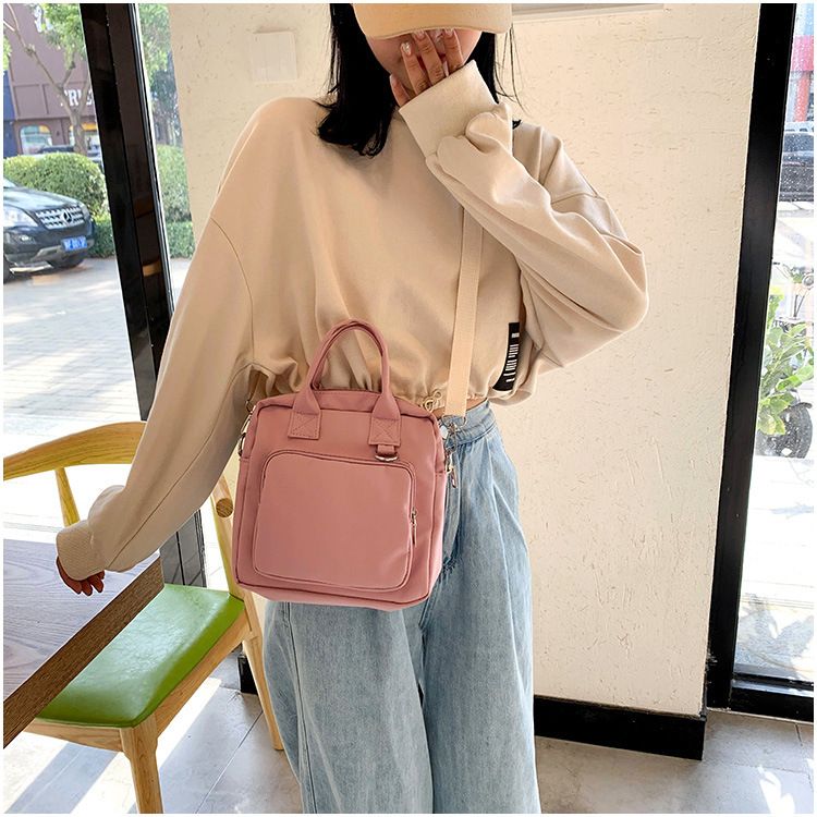 Japanese Style Cute Women's Bag Two-dimensional Doll Transparent Pain Large Capacity Canvas Bag 2021 New Girl Heart Crossbody Bag_voghion.com
