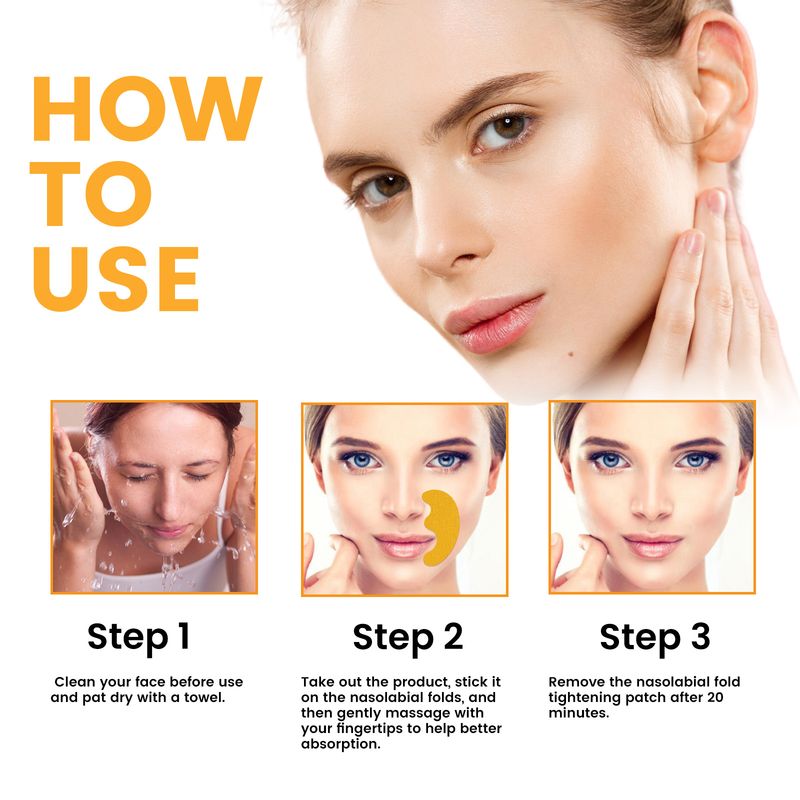 EELHOE Nasolabial Folds Patch, Fading Fine Linjer, Lovlige Linjer, Løfter og Strammer Ansigtshuden Fugtgivende og Hydrerende_voghion.com
