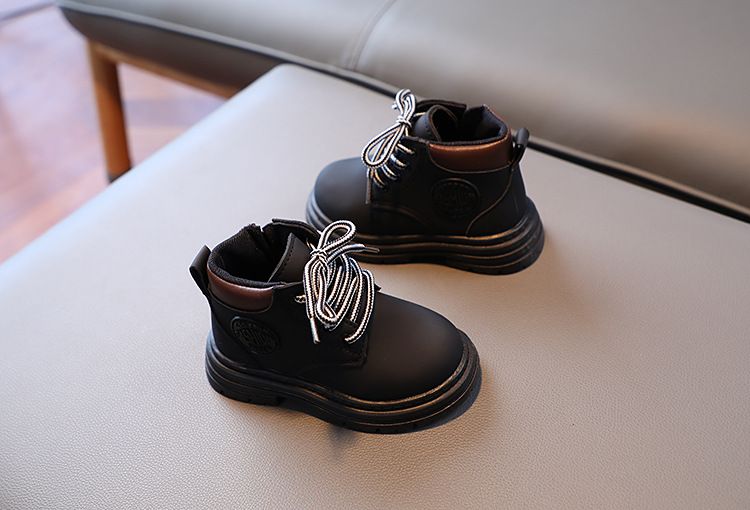 Caviglia in pelle PU per ragazze per ragazzi Bambini Stivali con suola morbida Scarpe da esterno antiscivolo Stivaletti corti per bambini alla moda_voghion.com