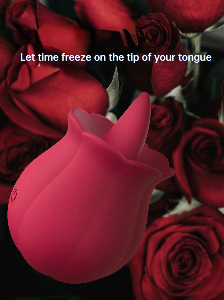 Vibromasseurs roses avec vibrateurs léchant la langue Femmes Stimulation du mamelon point G Vibrato clitoridien rechargeable_voghion.com