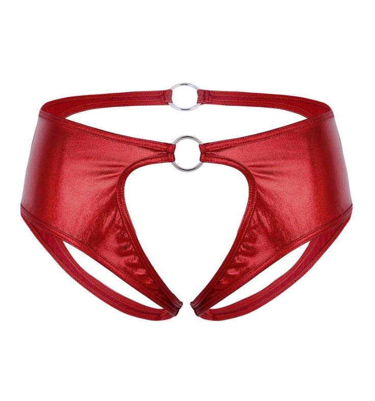 Dessous-Unterwäsche, sexy Pamas-Lackleder, durchsichtig, T-förmiges Höschen, Damen-T-Rücken, Mini-Badeanzug, Badehose_voghion.com