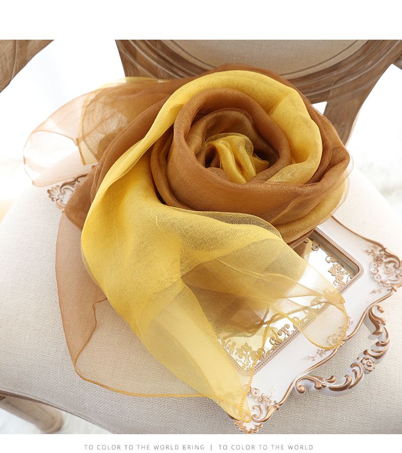 Sciarpa in lana di seta con nuova sfumatura Hangzhou, moda versatile collo caldo Sciarpa in seta di gelso da donna primaverile e autunnale_voghion.com