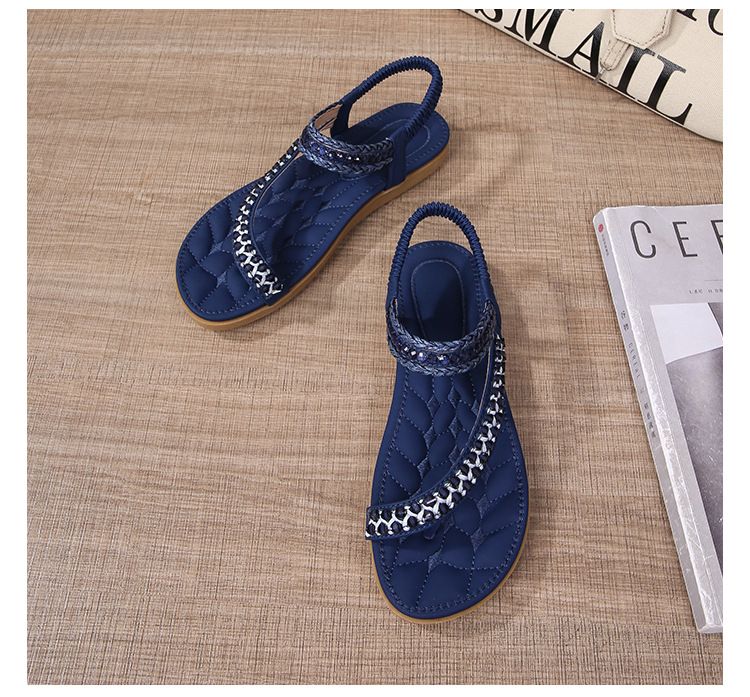Sandals Women Simple Light Casual Style Flat Large Size Set Toe Sandals_voghion.com