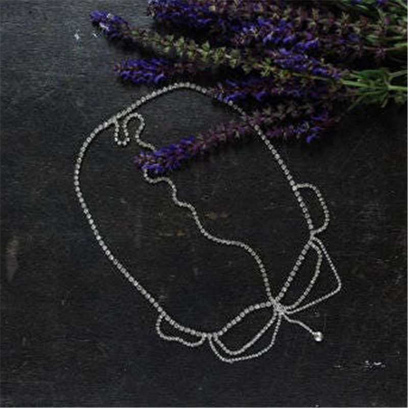Accessori di vendita calda per spose, matrimoni, catene per la fronte con diamanti di lusso a più strati con gocce d'acqua, catene per capelli_voghion.com