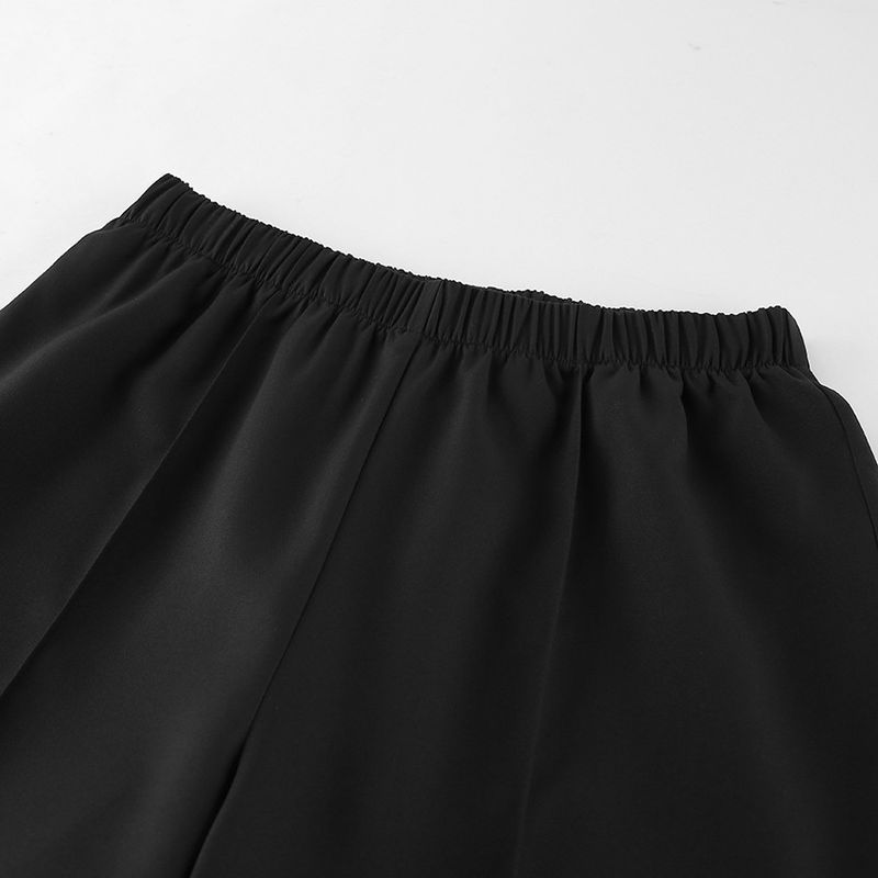 2025 Herbstmode Schwarzer Anzug Damen, Taillenbetonter Blazer und Hose Zweiteiliges Set für den Arbeitsweg_voghion.com