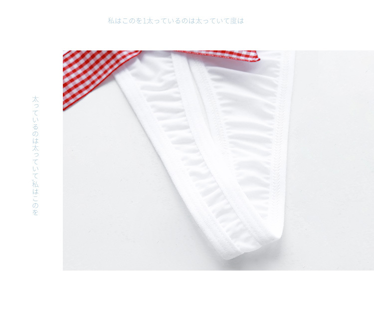 Lolita Kawaii fasciatura a righe fiocco mini bikini reggiseno lingerie erotica anime costumi cosplay sexy donne giapponesi reggiseno e_voghion.com