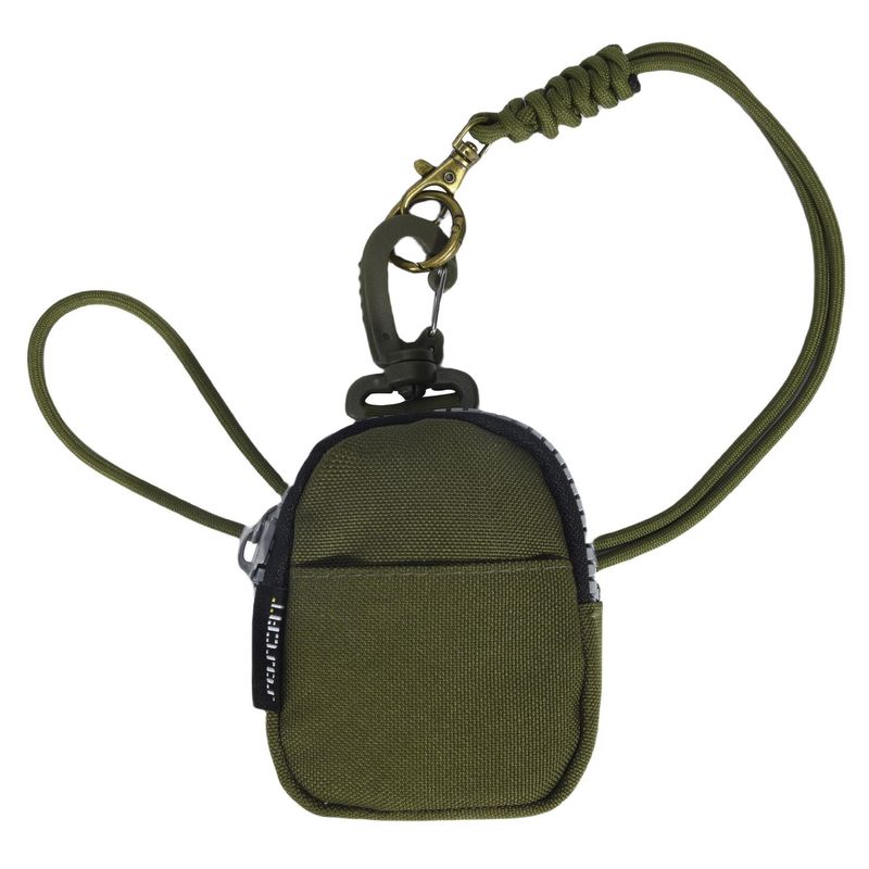 Portamonete minimalista unisex – Portafoglio sottile in tessuto Oxford con chiusura a scatto e cucitura a scatto (nero, mimetico, verde militare, cachi, con/senza cordino)_voghion.com