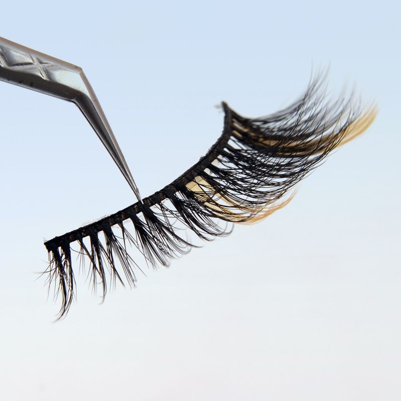 Eyelashes Set One Piece False Eyelashes Holiday Style Colored Eyelashes 5 Pairs Of Chemical Fiber Eyelashes Ready Made_voghion.com