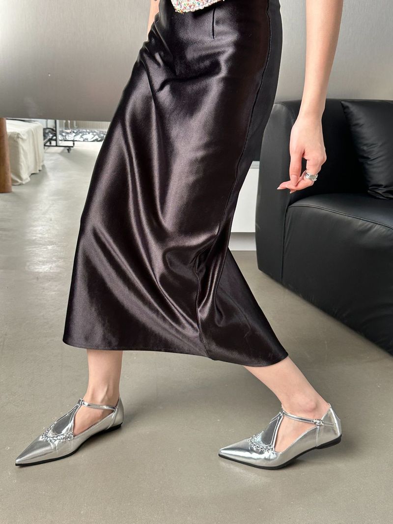 Primavera/Estate 2024 Nuove scarpe basse con punta cava, a forma di T, con superficie intrecciata, con fondo morbido e tacco piatto da donna_voghion.com