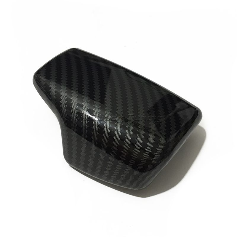 LHD Carbon Fiber Shift Knob Cover auto leather shifter cap for Audi A4 B9 A5 S5 Q5 fy Q7 RS4 RS5 2018 2019 2020 Interior_voghion.com