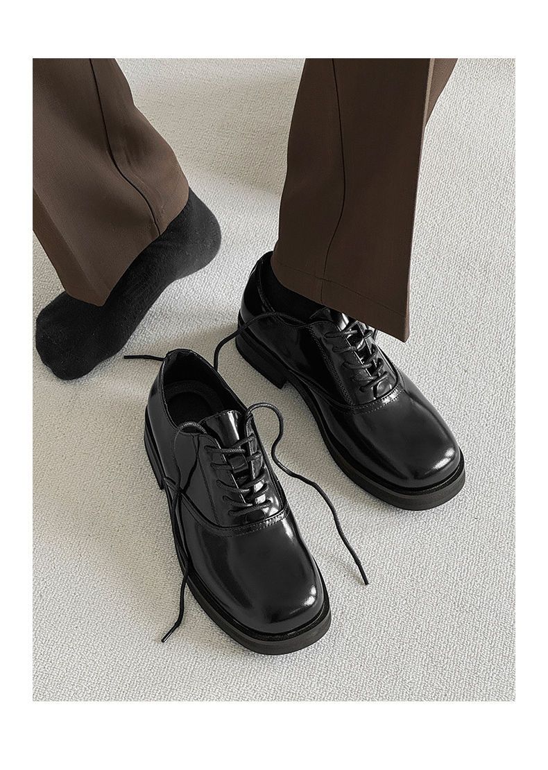 ShoeVault, scarpe casual in pelle stile britannico, con punta quadrata, foderate in pile invernale, per uomo e donna, con rialzo in altezza_voghion.com