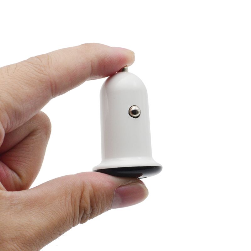 Muziekfestival 2.1A USB-poort Ronde ring Mini-oplaadapparaat Dual U-autolader_voghion.com