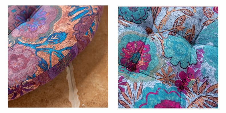 Cuscino da pavimento marocchino - Cuscino da meditazione rotondo spesso, stampa geometrica boho, imbottitura in morbido cotone PP per yoga, cerimonia del tè e arredamento per la casa_voghion.com