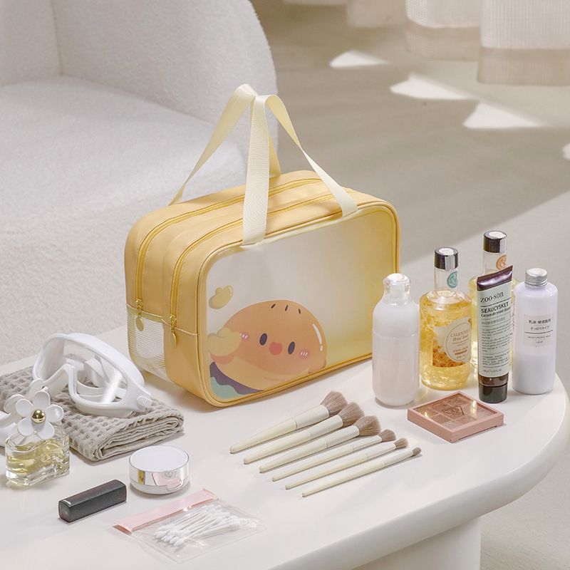 Multifunctional Makeup And Toiletry Large Capacity Portable Travel Waterproof Gym Swimming Bathing Double Layer Storage_voghion.com